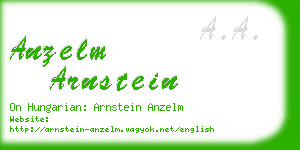 anzelm arnstein business card